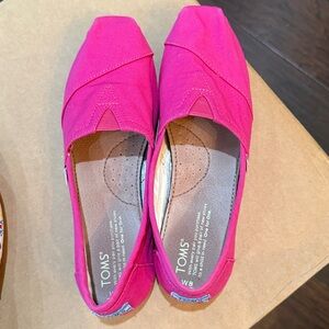 TOMS Fuchsia Canvas Slip-Ons